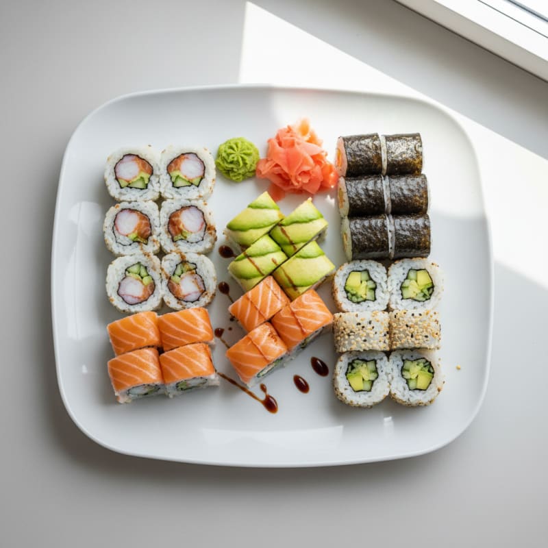 Assorted Fresh Sushi Rolls