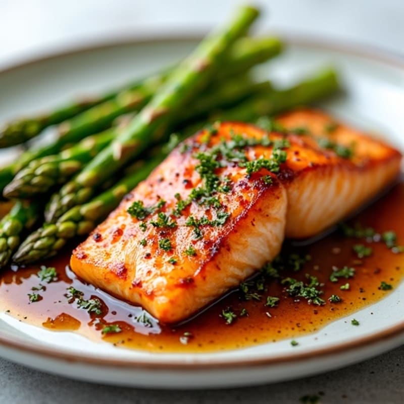 Teriyaki Glazed Salmon with Roasted Asparagus