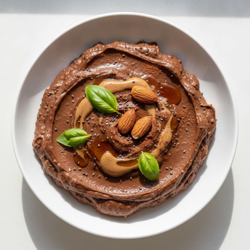 Silky Chocolate Protein Mousse with Chia Seeds