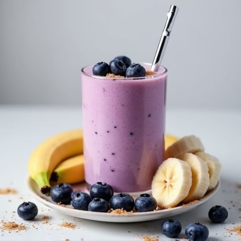 Creamy Blueberry Banana Protein Smoothie