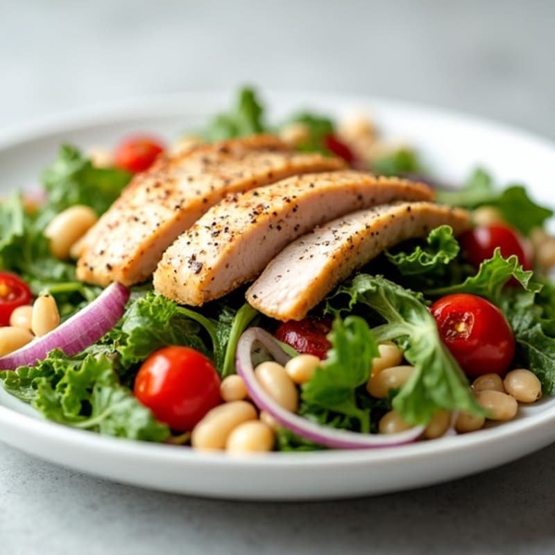 Flaked Tuna and White Bean Salad with Crispy Greens