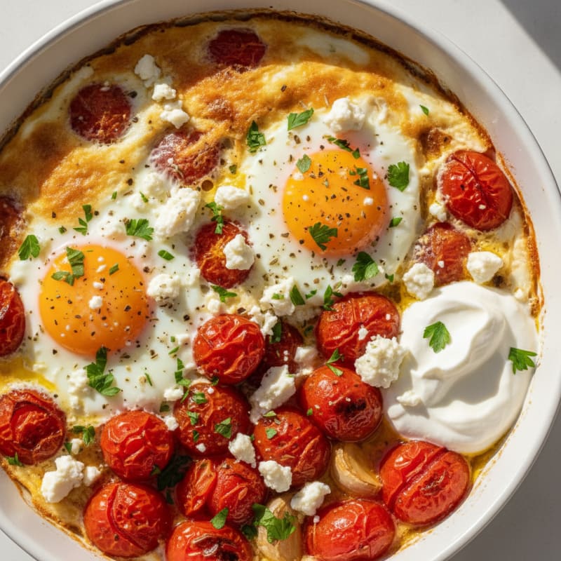 Baked Eggs with Roasted Tomatoes