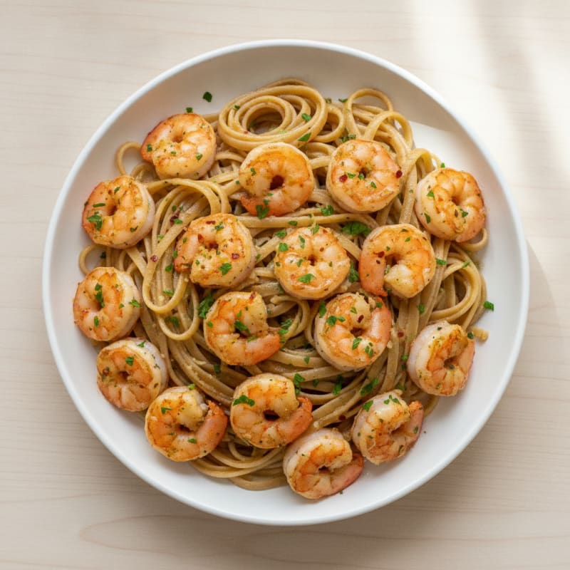 Garlic Butter Shrimp Scampi with Linguine