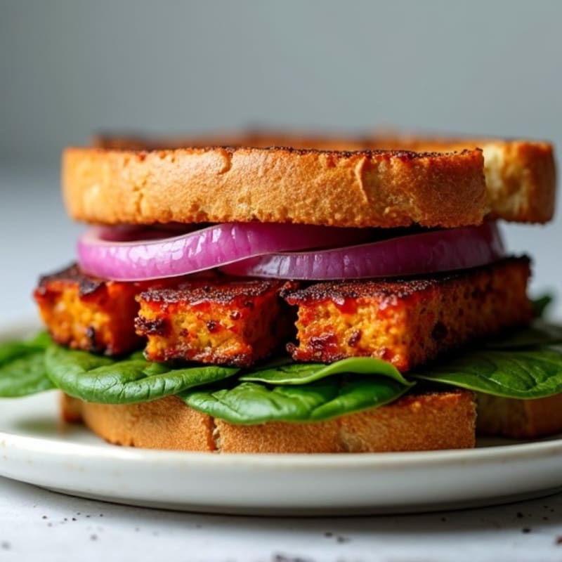 Smoky BBQ Tempeh Sandwich