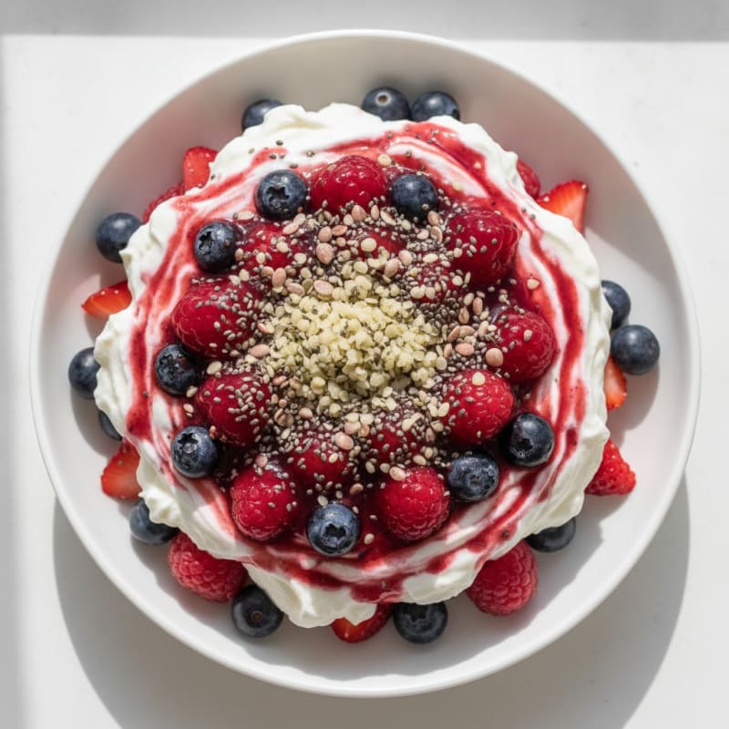 Creamy Greek Yogurt Protein Parfait with Mixed Berries
