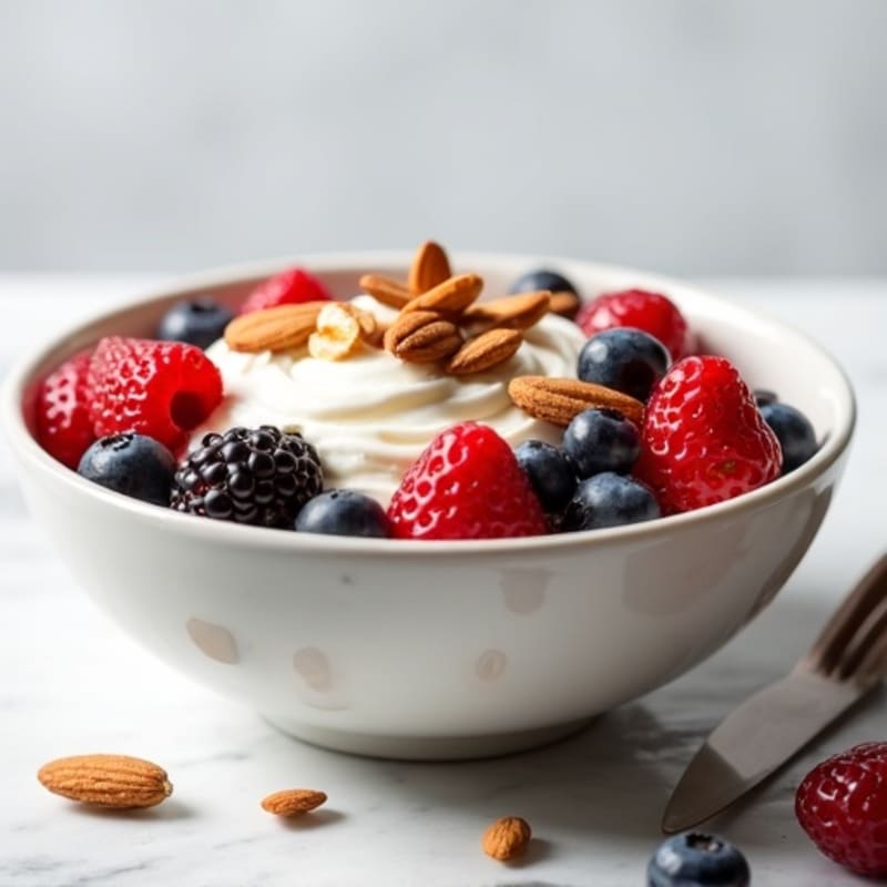 Creamy Greek Yogurt with Berries and Toasted Nuts