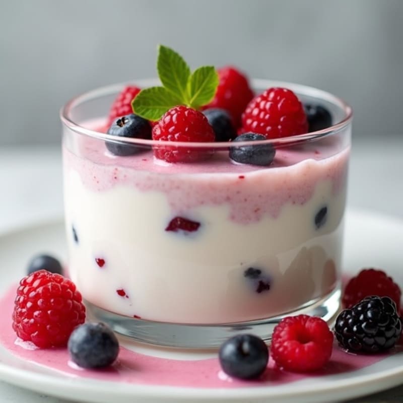 Creamy Greek Yogurt Protein Pudding with Berries