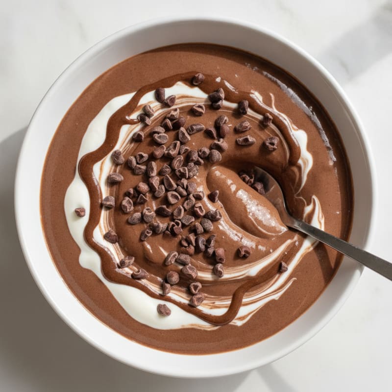 Silky Chocolate Protein Pudding with Greek Yogurt