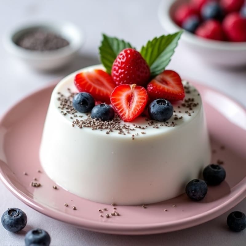 Silky Greek Yogurt Protein Pudding with Berries