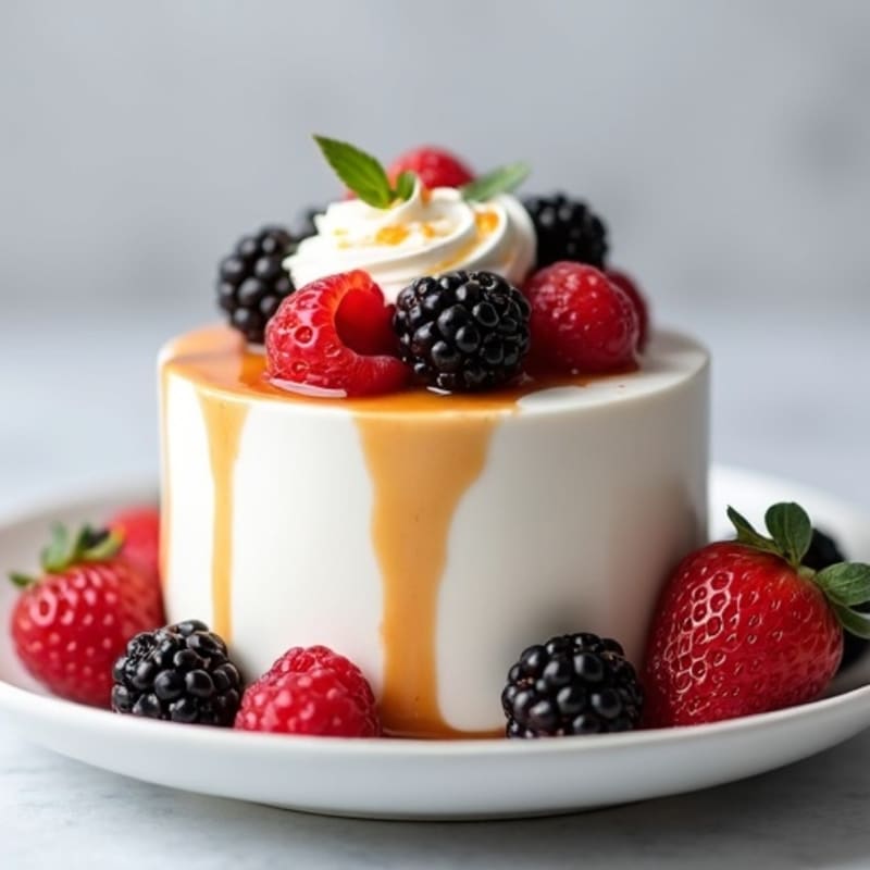 Silky Greek Yogurt Protein Mousse with Mixed Berries