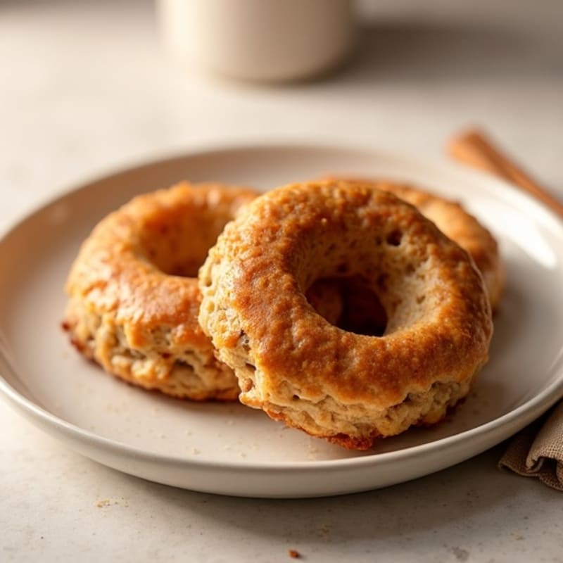 Baked Almond-Oat Breakfast Rings with Maple Glaze
