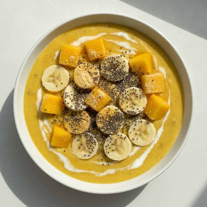 Tropical Mango Banana Chia Smoothie