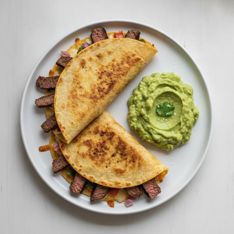 Carne Asada Quesadillas with Guacamole