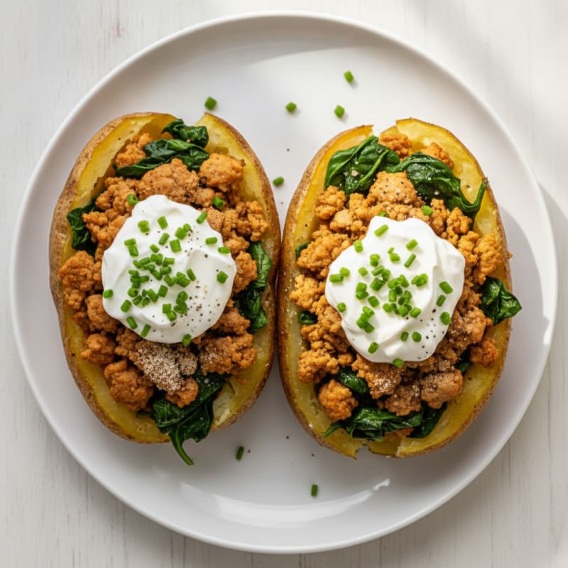 Hearty Loaded Baked Potatoes with Chives