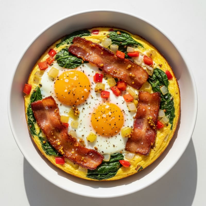 Golden Maple-Glazed Bacon & Egg Bake