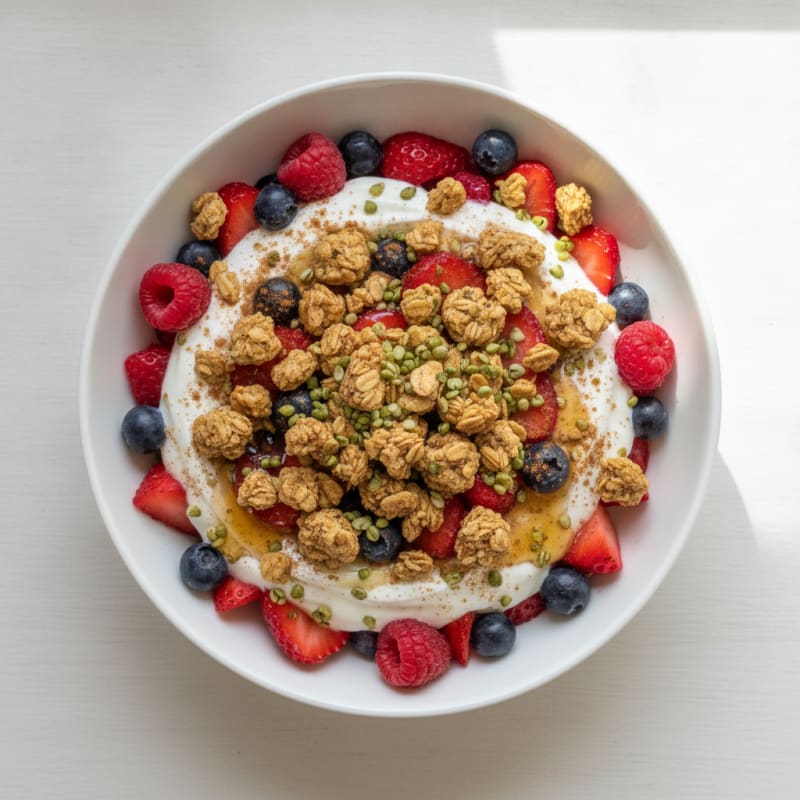 High-Protein Berry and Hemp Parfait