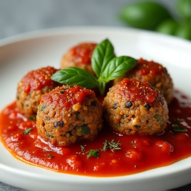 Herb-Spiced Lentil Meatballs with Marinara
