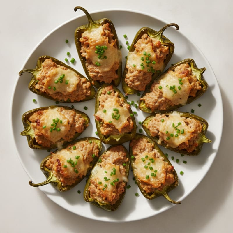 Turkey-Stuffed Jalapeño Poppers