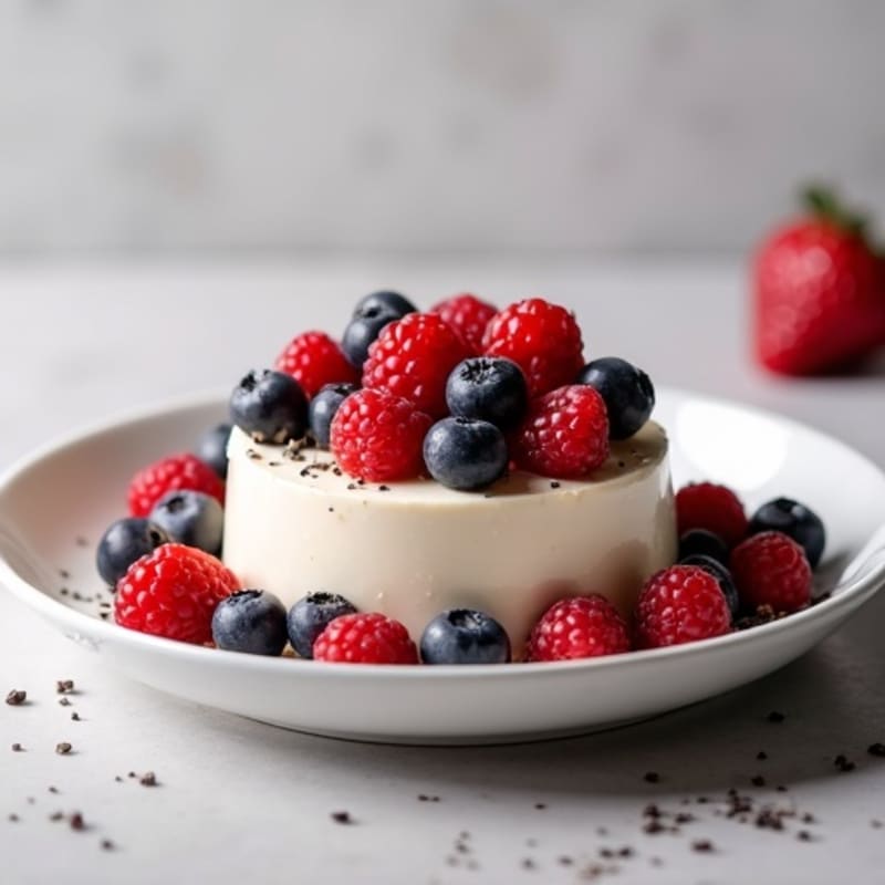 Creamy Tofu Protein Pudding with Berries