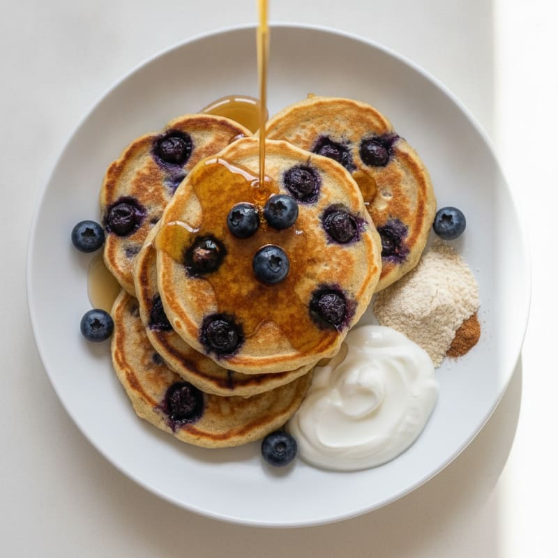 Blueberry Protein Pancakes