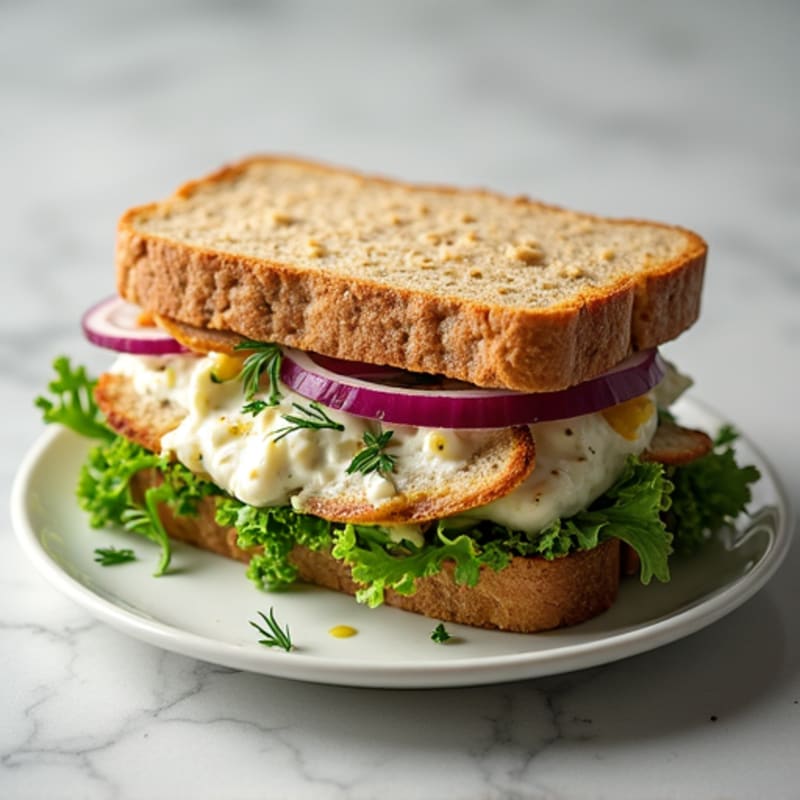 Herb-Roasted Chicken and Greek Yogurt Salad Sandwich