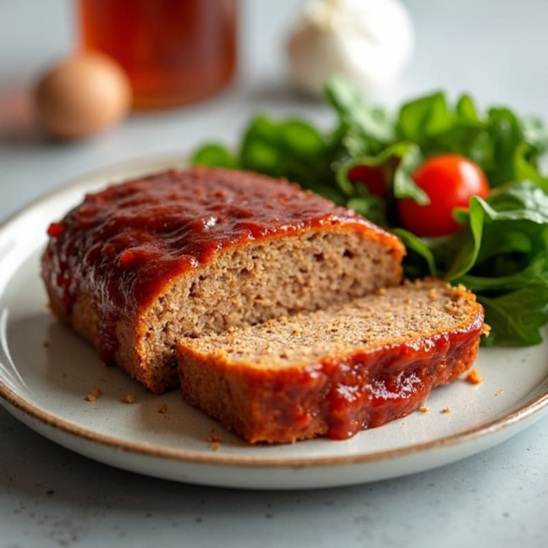 Smoky BBQ Glazed Turkey-Bacon Meatloaf