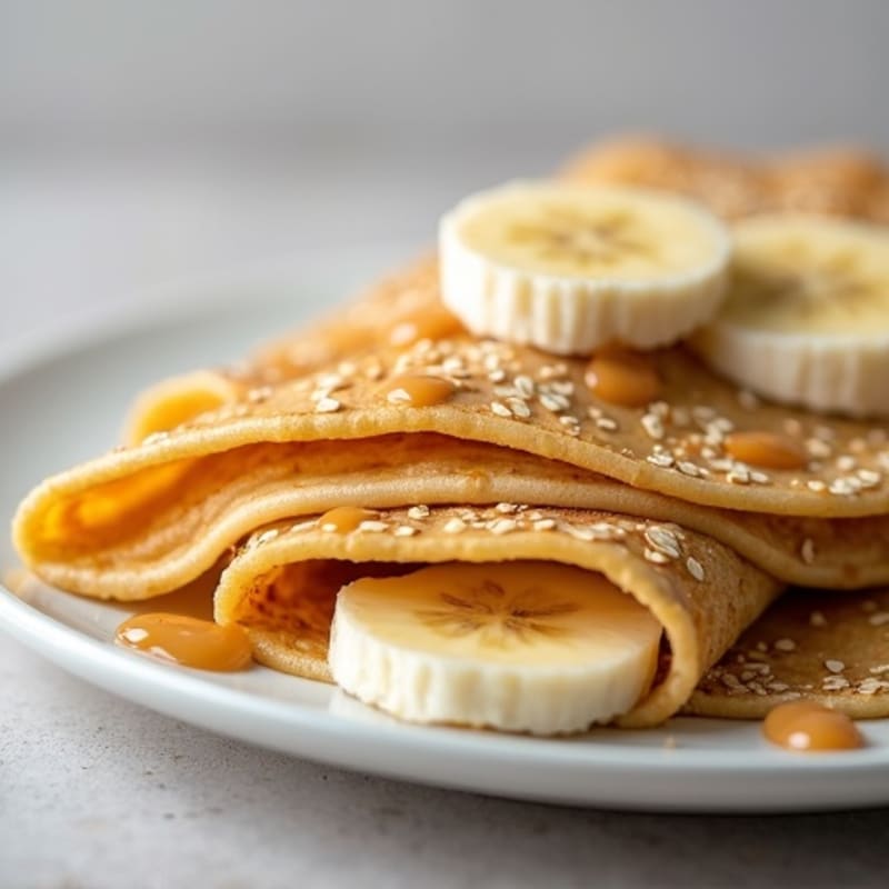 Protein-Rich Almond Butter Banana Crepes