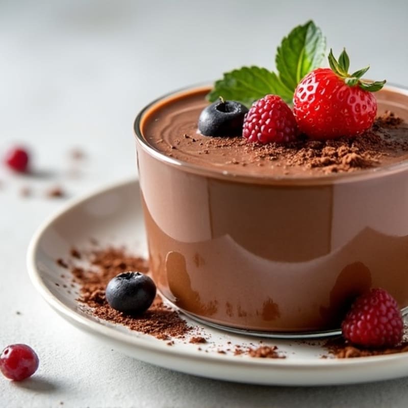 Silky Chocolate Protein Pudding with Greek Yogurt