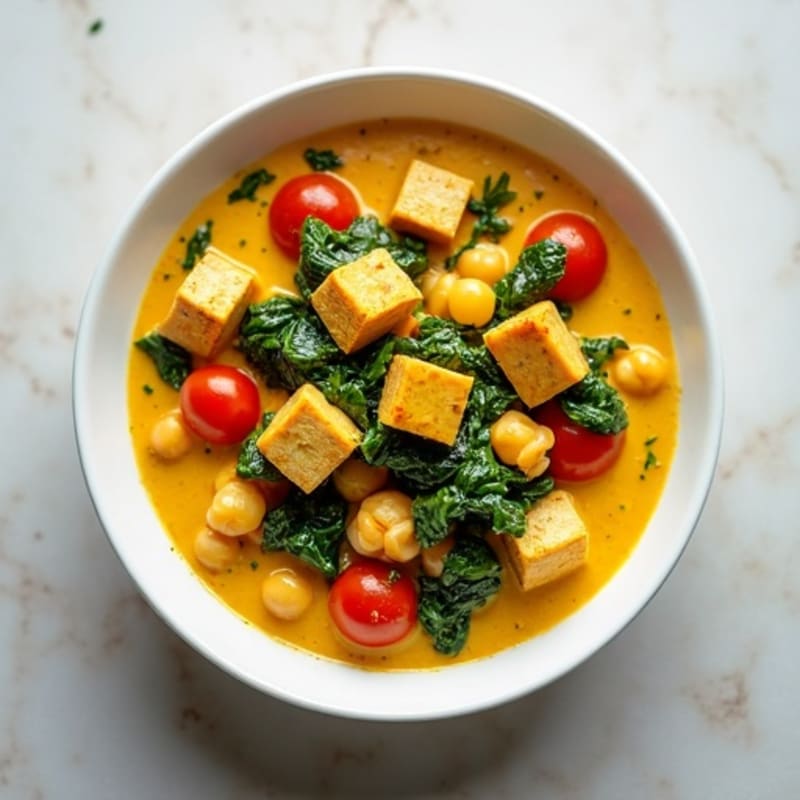 Creamy Coconut Chickpea and Spinach Curry
