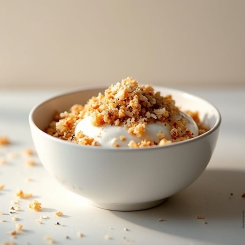 Creamy Vanilla Greek Yogurt Bowl with Crispy Seed Topping