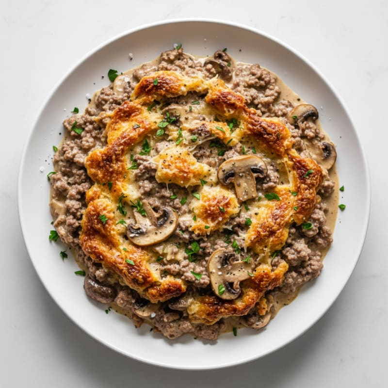 Creamy Beef and Mushroom Bake