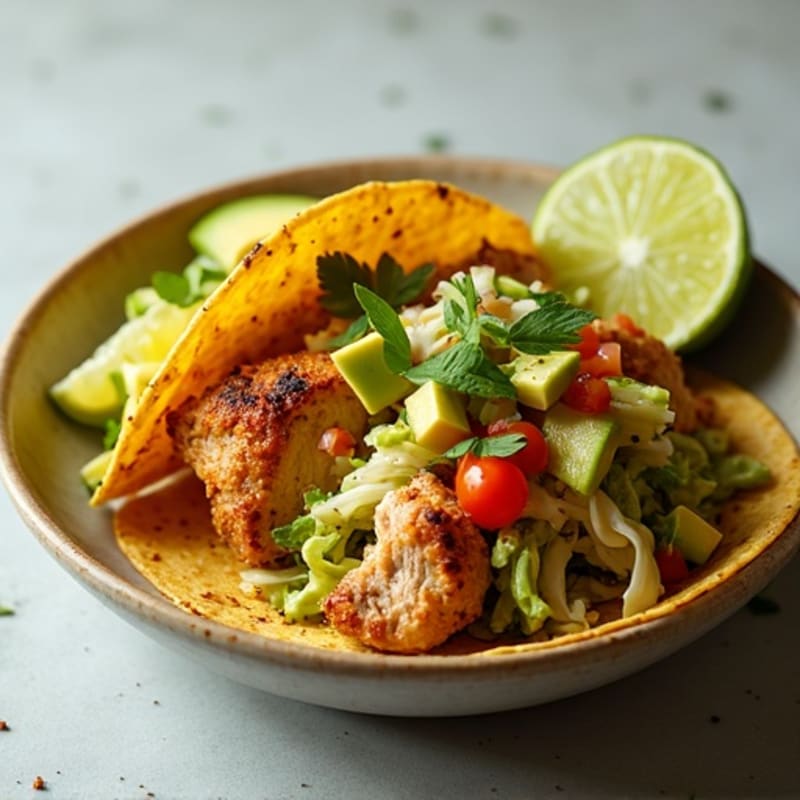 Sheet Pan Chicken Tacos with Fresh Cabbage Slaw