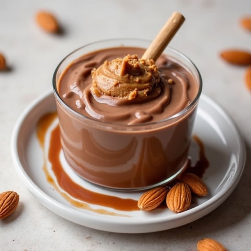 Silky Chocolate Protein Pudding with Almond Butter Swirl