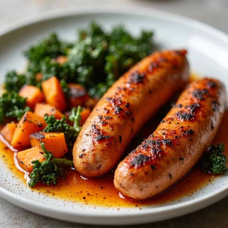 Crispy Roasted Chicken Sausage and Sweet Potato Bake