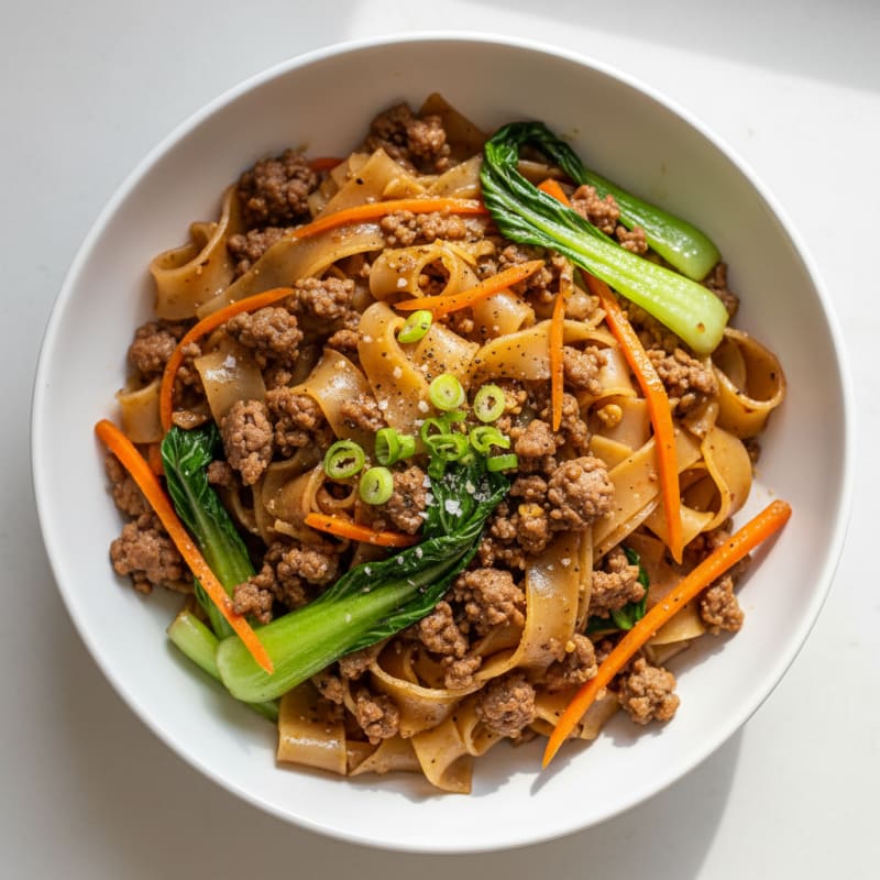 Ground Beef Rice Paper Noodles