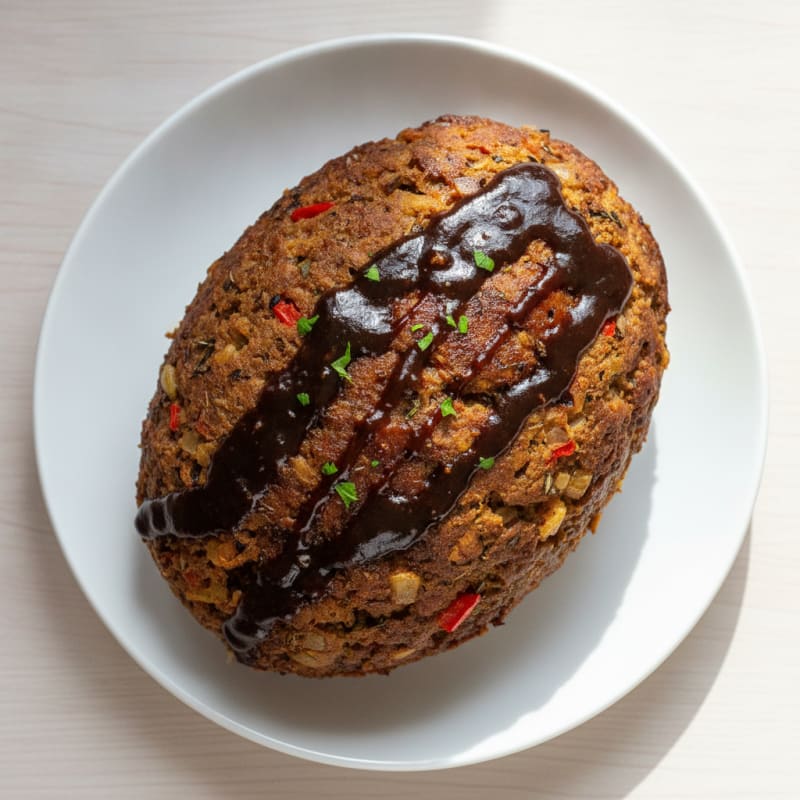 Bison Meatloaf with Savory Glaze