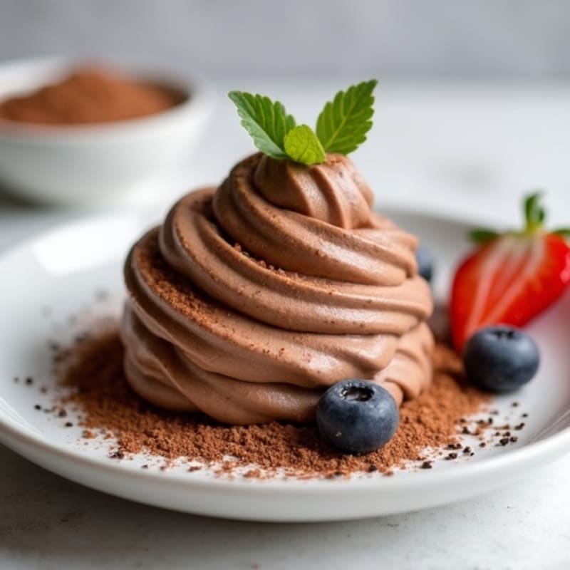 Creamy Chocolate Protein Mousse with Chia Seeds