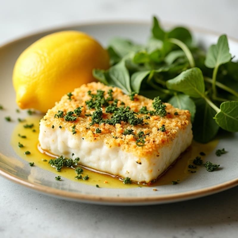 Lemon-Herb Crusted Baked Cod