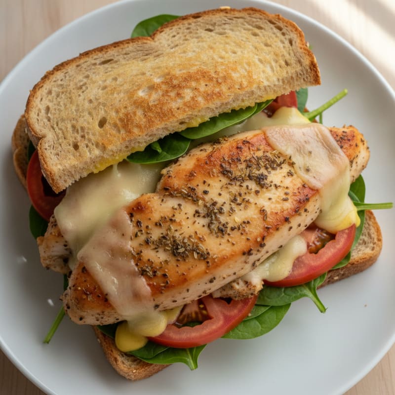 Herb-Roasted Chicken and Provolone Sandwich