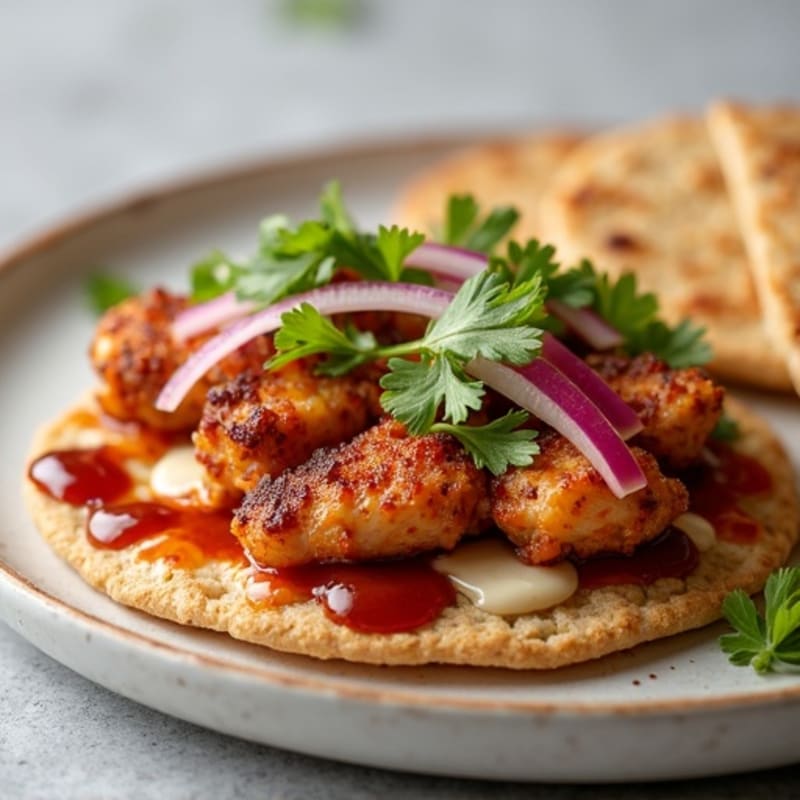Crispy BBQ Ranch Chicken Flatbread