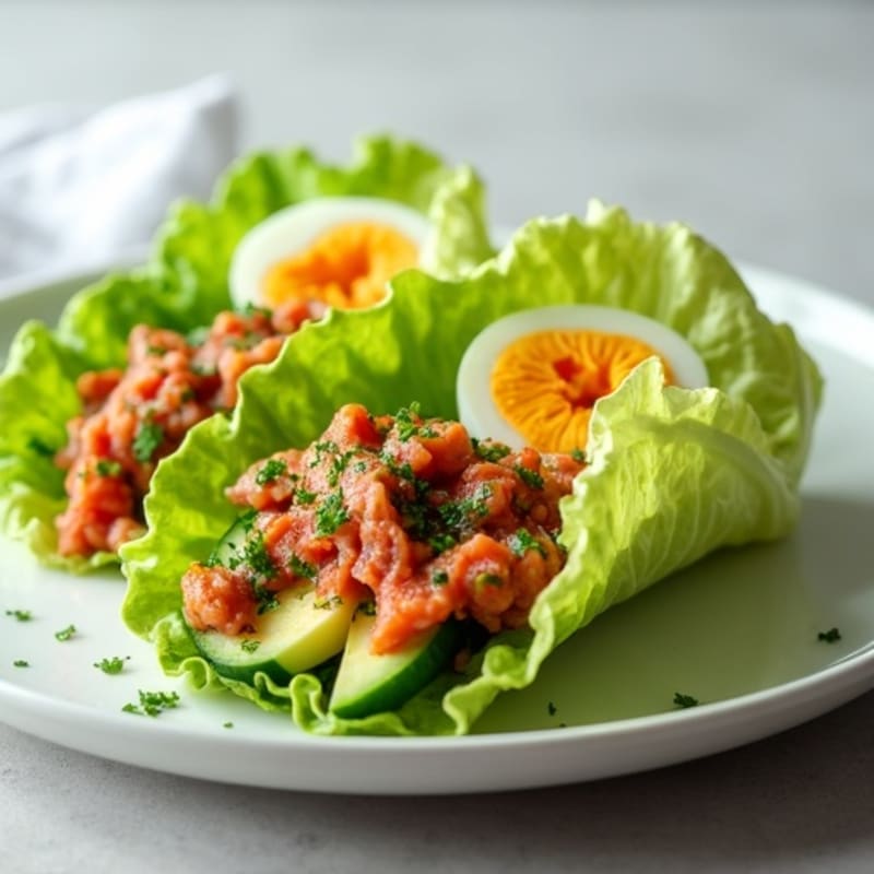 Fresh Spicy Tuna Lettuce Wraps