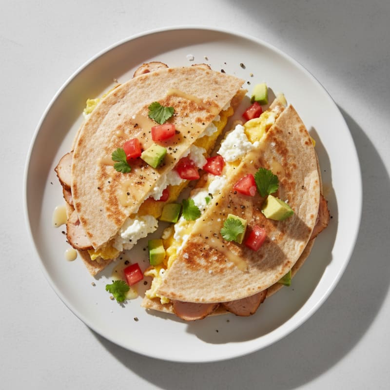 Turkey and Gouda Breakfast Quesadilla