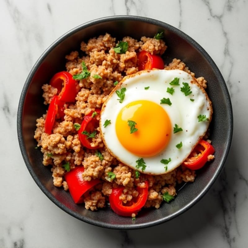 Lean Ground Turkey and Bell Pepper Skillet