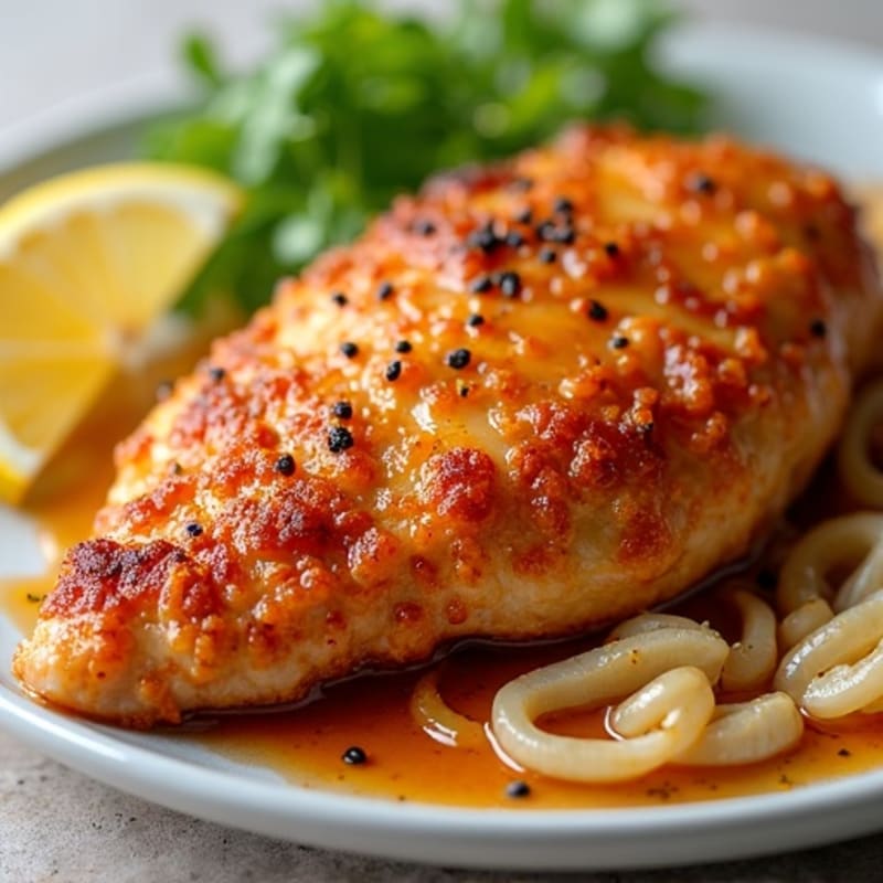 Crispy Baked Chicken with Sweet and Spicy Garlic Ginger Glaze