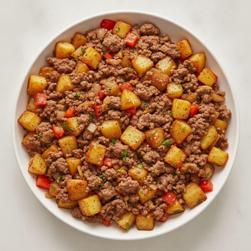 Savory Ground Beef and Potato Skillet