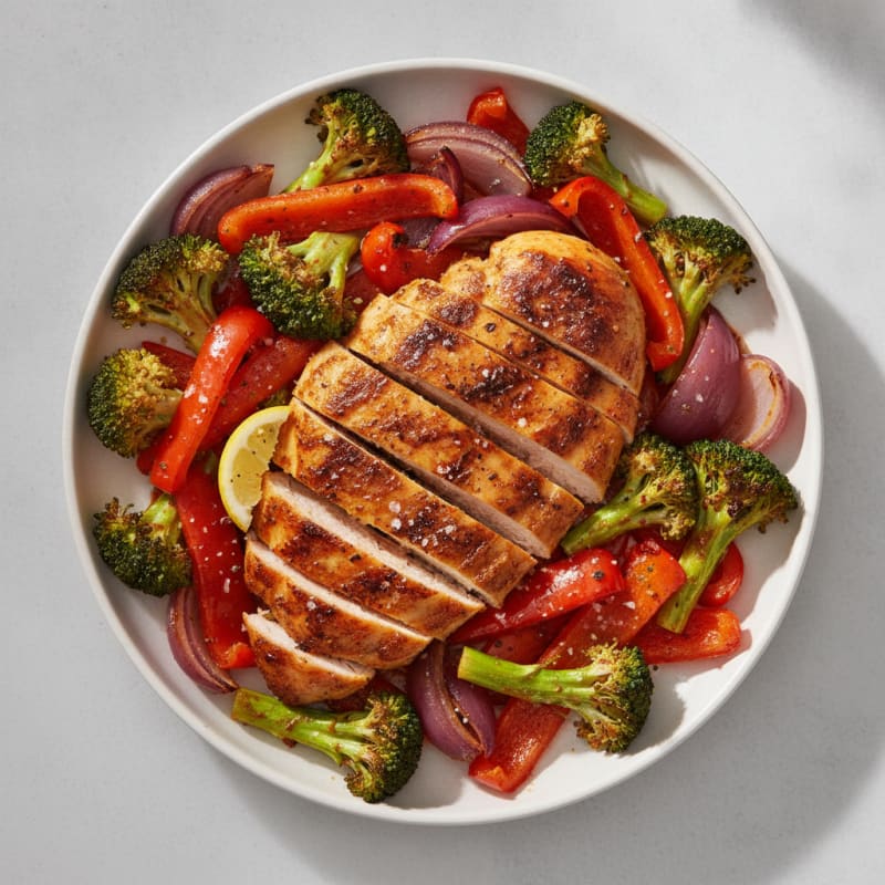 Spicy Harissa Chicken with Roasted Vegetables