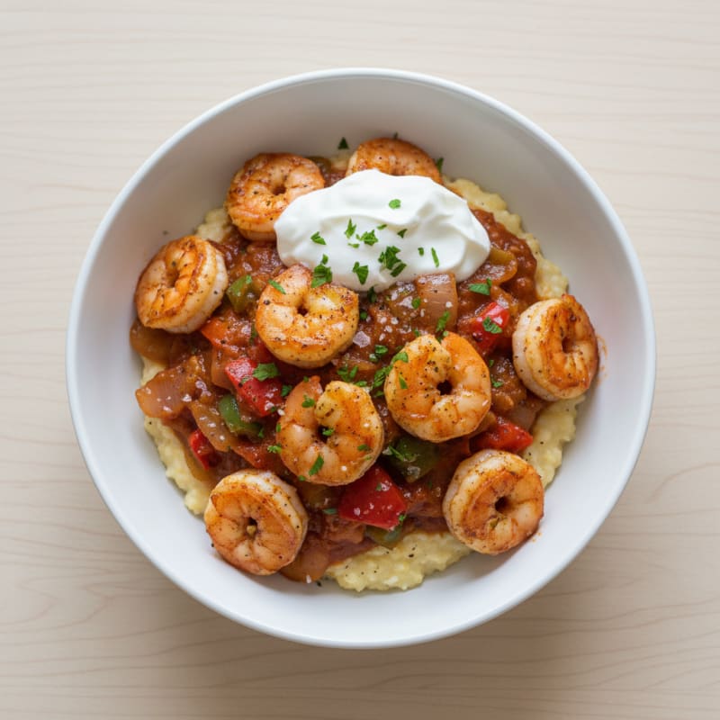 Creamy Cajun Shrimp and Grits