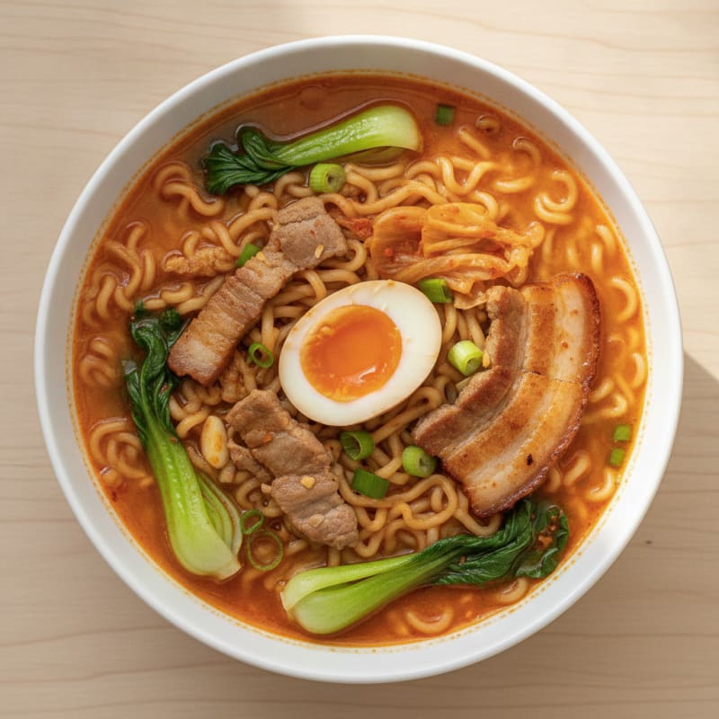 Kimchi Shin Ramyun with Pork Belly