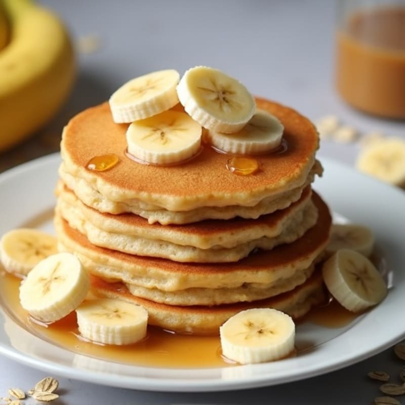 Fluffy Egg White Oatmeal Protein Pancakes