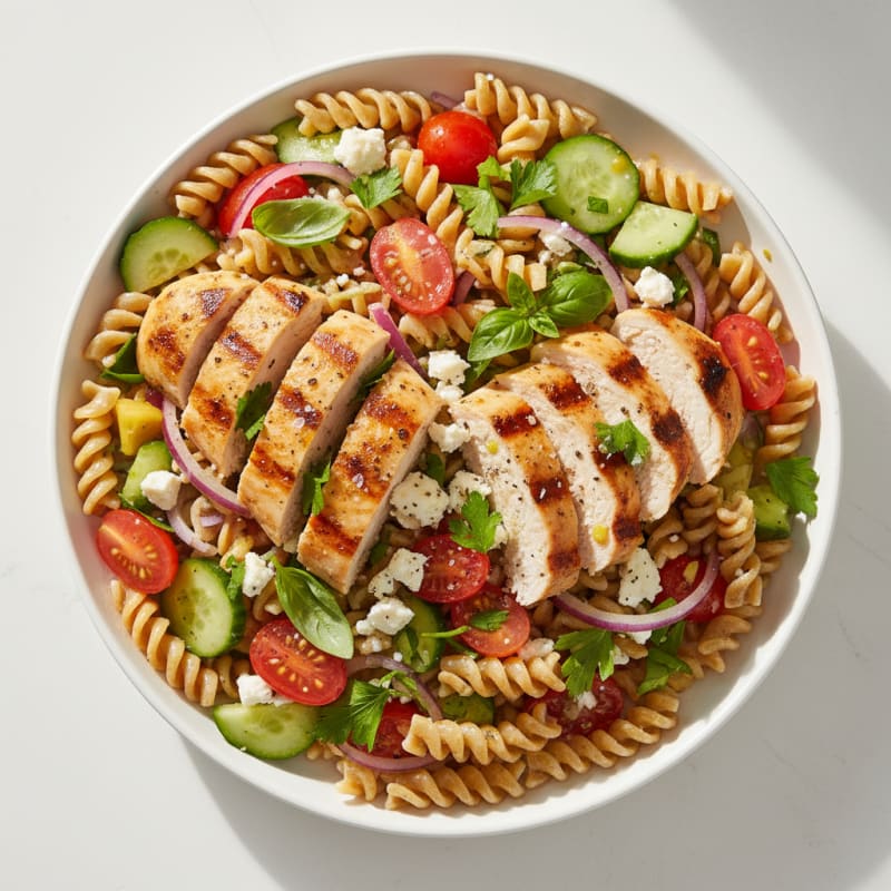 Lemon-Herb Chicken Pasta Salad